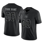 MyBoyd Custom SF.49ers Black Limited Reflective Home Game Any Name & Numbers Stitched Jerseys