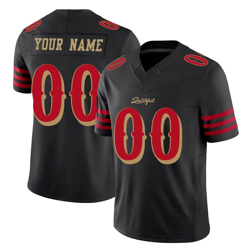 MyBoyd Custom SF.49ers Black Limited Rivalries Collection Home Game Any Name & Numbers Stitched Jerseys
