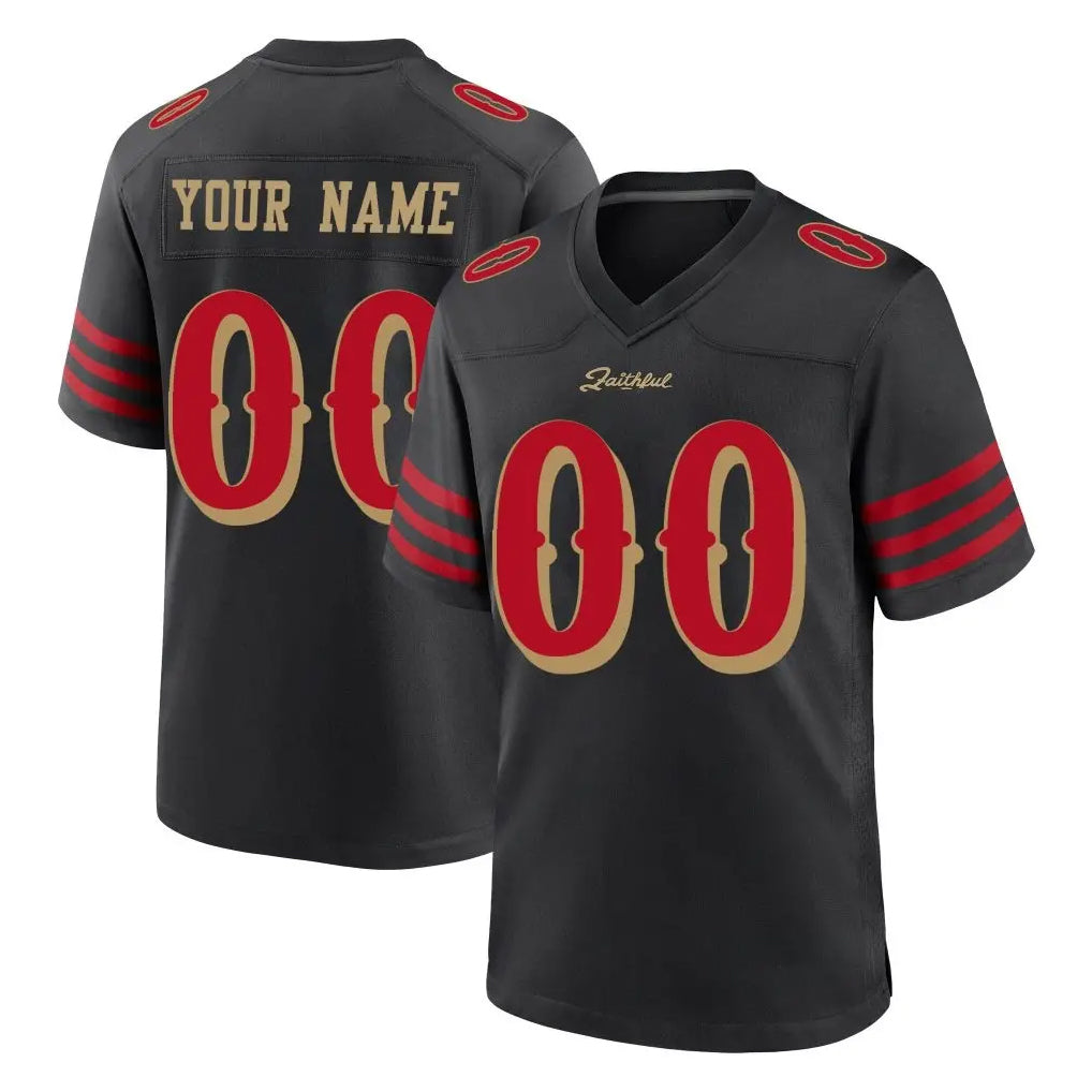 MyBoyd Custom SF.49ers Black Rivalries Collection Home Game Any Name & Numbers Stitched Jerseys
