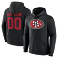 MyBoyd Custom SF.49ers Black Team Authentic Personalized Name & Number Hoodie Stitched Jerseys