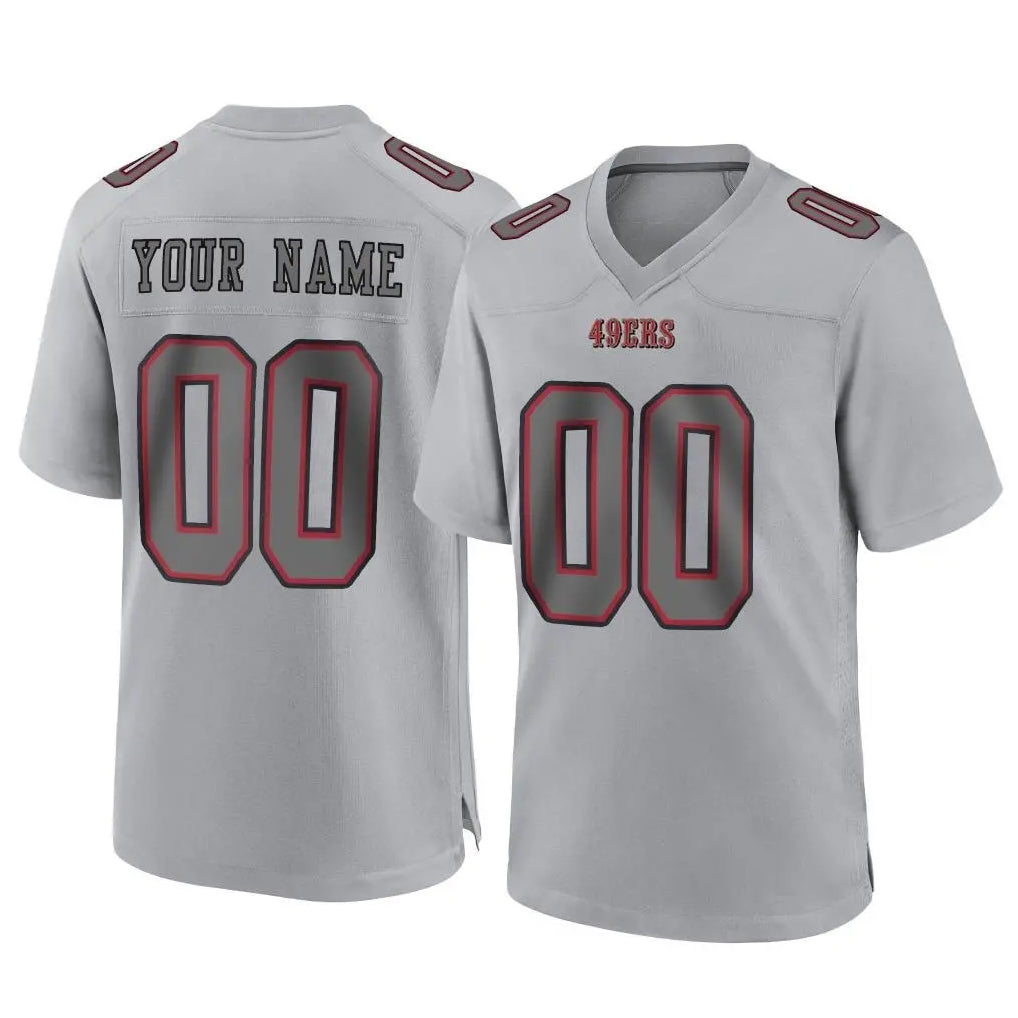 MyBoyd Custom SF.49ers Gray Atmosphere Fashion Home Game Any Name & Numbers Stitched Jerseys
