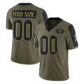 MyBoyd Custom SF.49ers Olive Salute To Service Limited Game Any Name & Numbers Stitched Jerseys