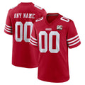 MyBoyd Custom SF.49ers Red 80th Game Home Any Name & Numbers Stitched Jerseys