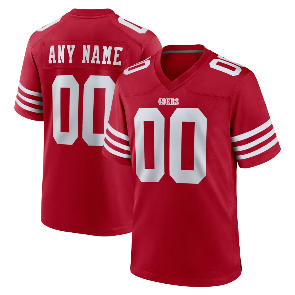 MyBoyd Custom SF.49ers Red Game Home Any Name & Numbers Stitched Jerseys