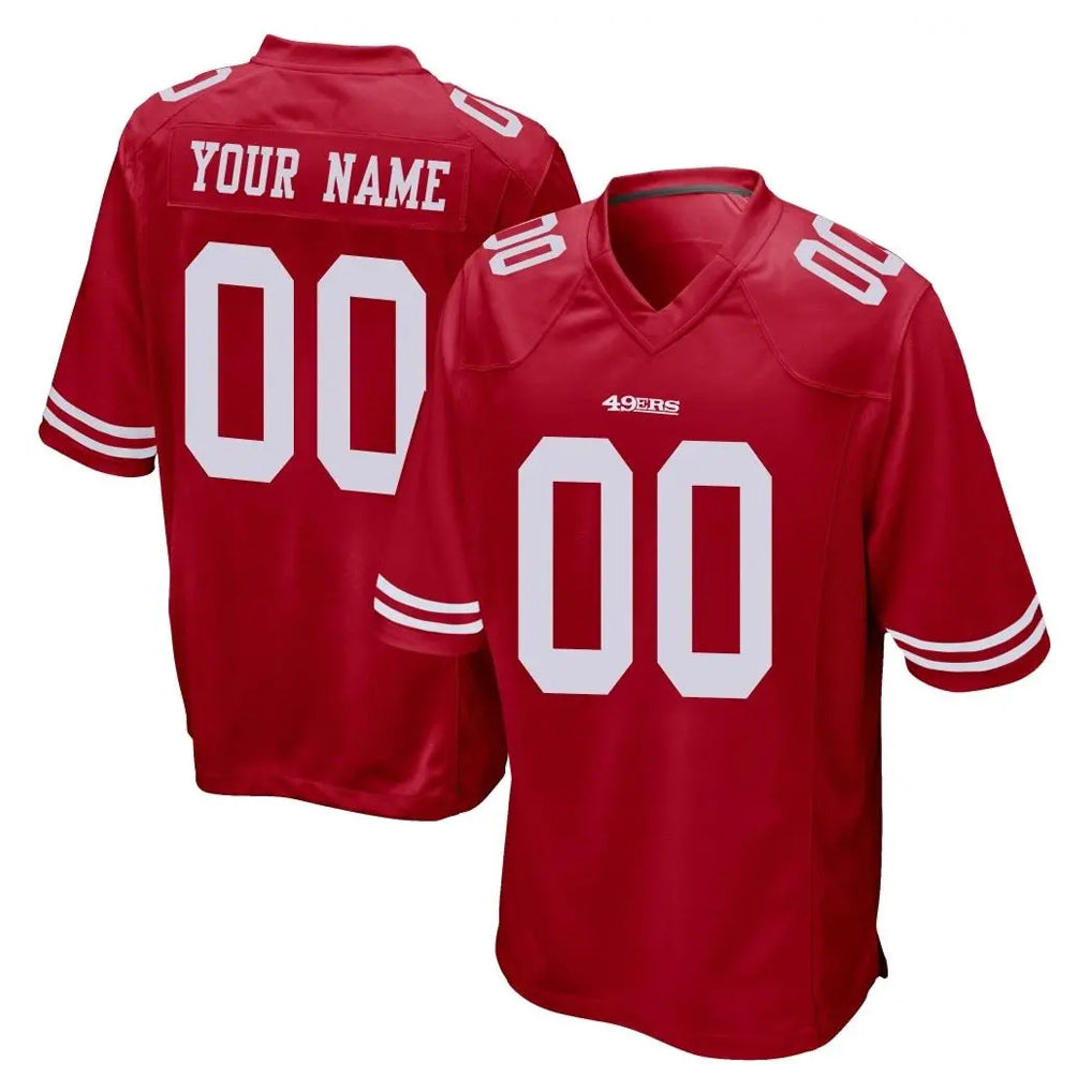 MyBoyd Custom SF.49ers Red Home Game Any Name & Numbers Stitched Jerseys
