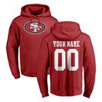 MyBoyd Custom SF.49ers Red LOGO Pullover Hoodies Home Game Any Name & Numbers Stitched Jerseys