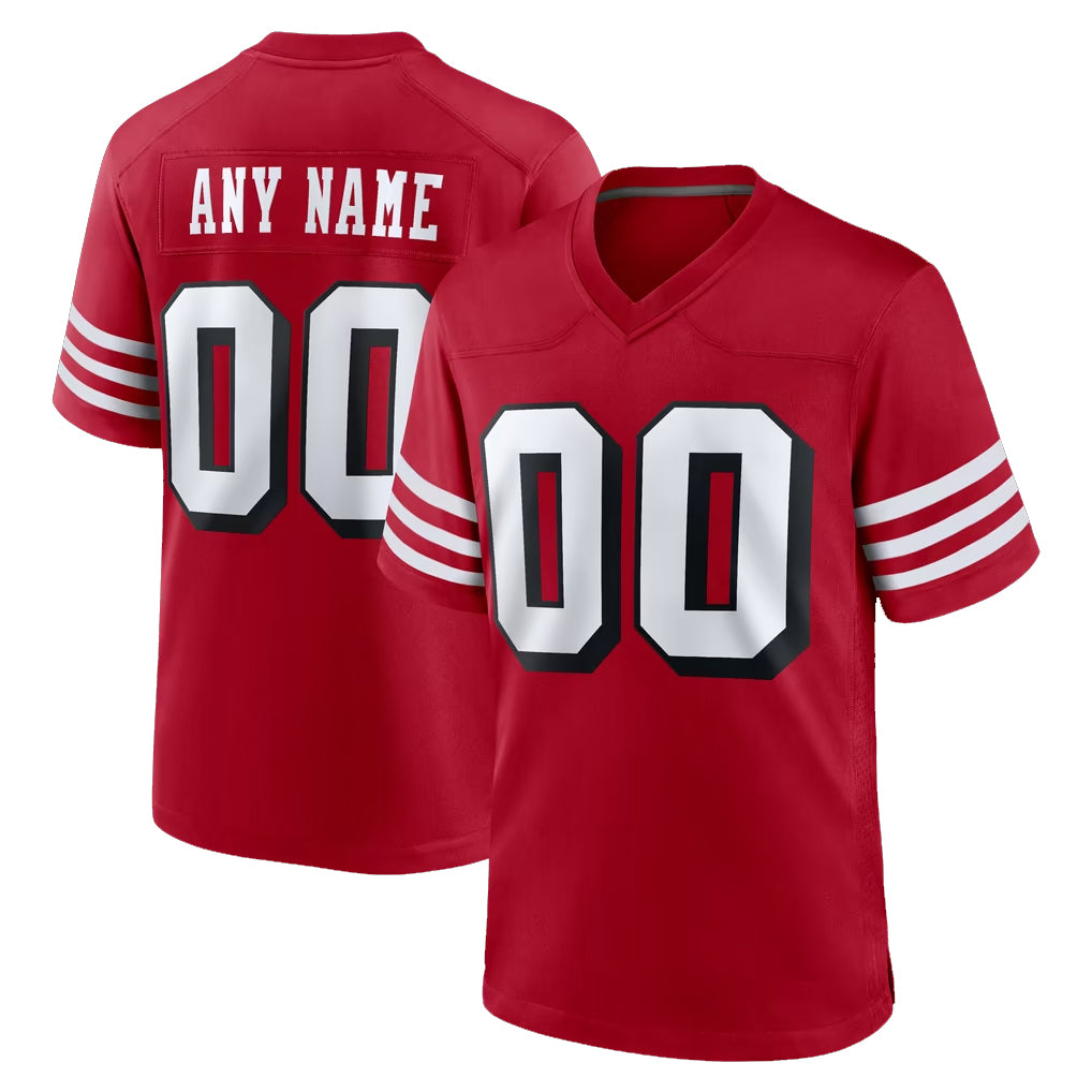MyBoyd Custom SF.49ers Red Limited Alternate Vapor Home Game Any Name & Numbers Stitched Jerseys