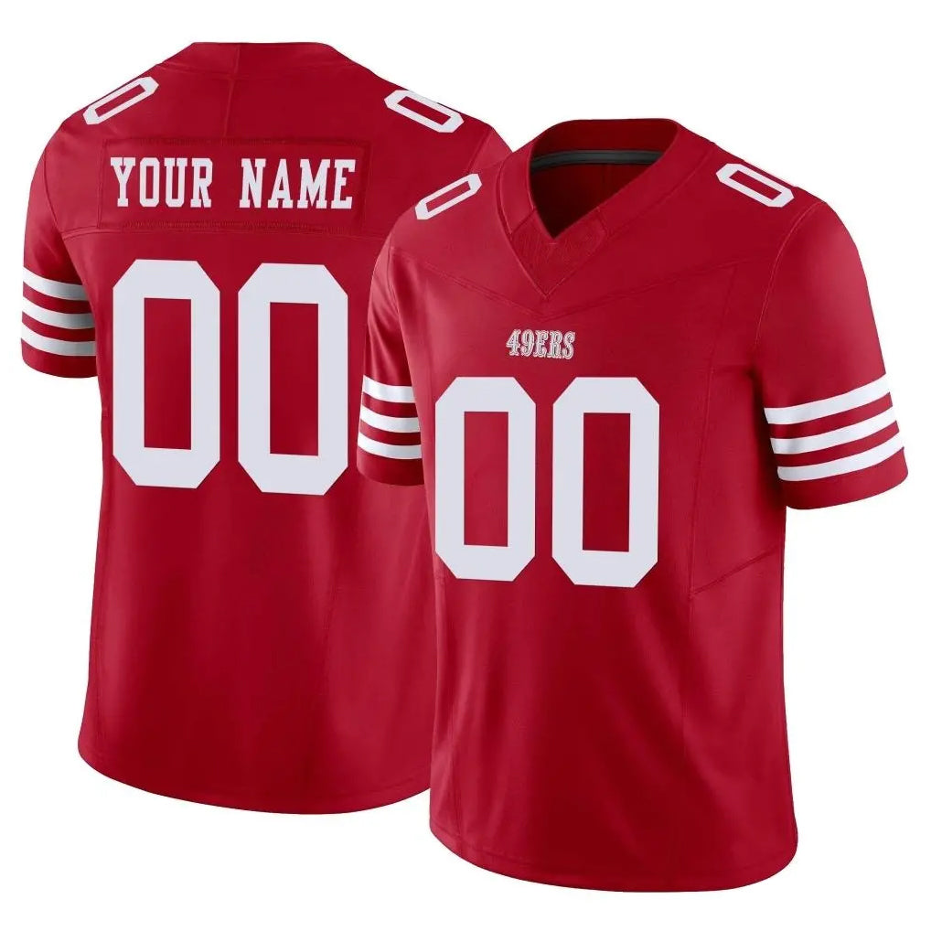 MyBoyd Custom SF.49ers Red Limited Vapor F.U.S.E. Home Game Any Name & Numbers Stitched Jerseys