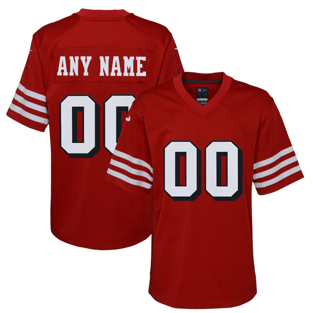MyBoyd Custom SF.49ers Scarlet Alternate Game Stitched Jerseys