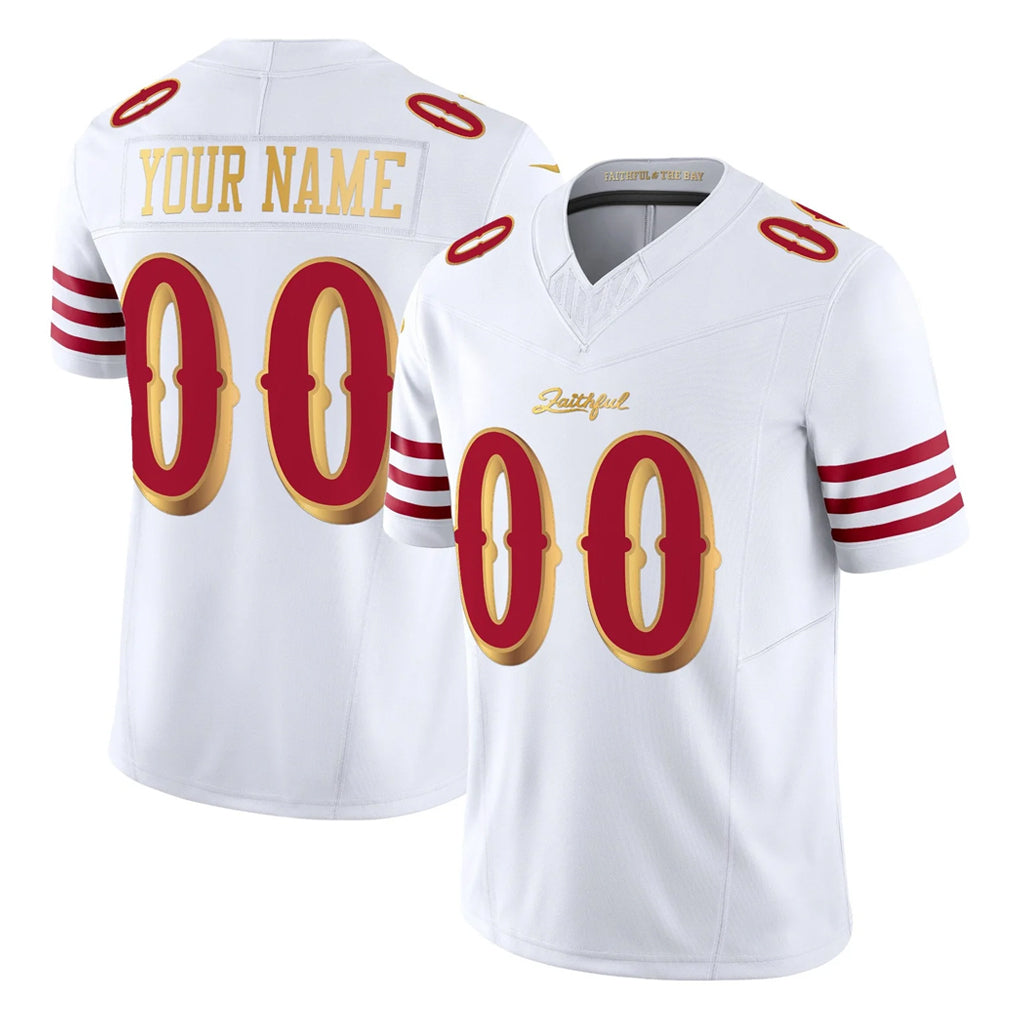 MyBoyd Custom SF.49ers White 2025 Rivalries Collection Game Limited Any Name & Numbers Stitched Jerseys