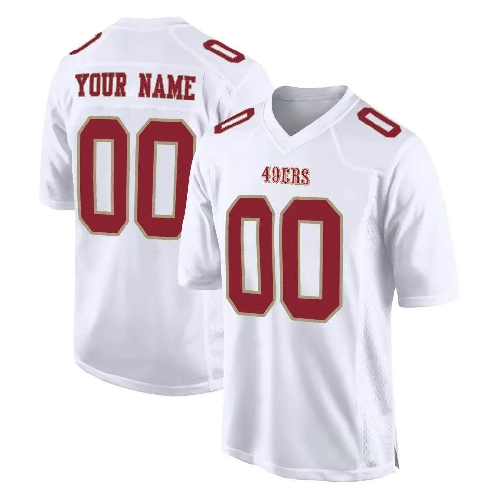 MyBoyd Custom SF.49ers White Fashion Home Game Any Name & Numbers Stitched Jerseys
