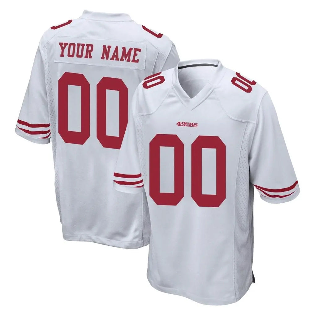 MyBoyd Custom SF.49ers White Home Game Any Name & Numbers Stitched Jerseys