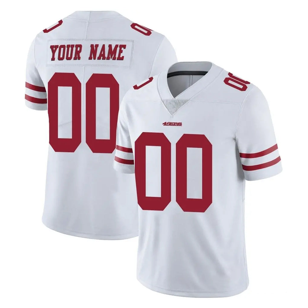 MyBoyd Custom SF.49ers White Limited Vapor Untouchable Home Game Any Name & Numbers Stitched Jerseys