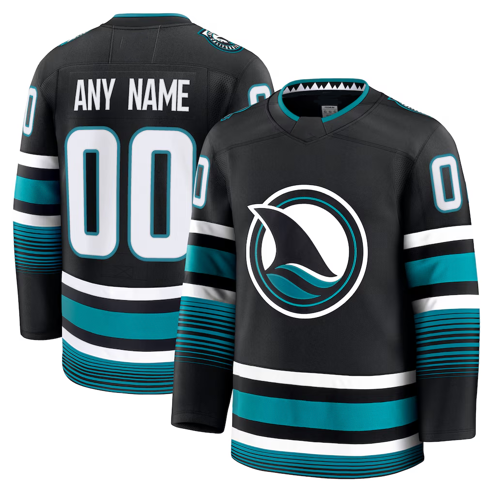 MyBoyd Custom SJ.Sharks Black Alternate Premium Jerseys