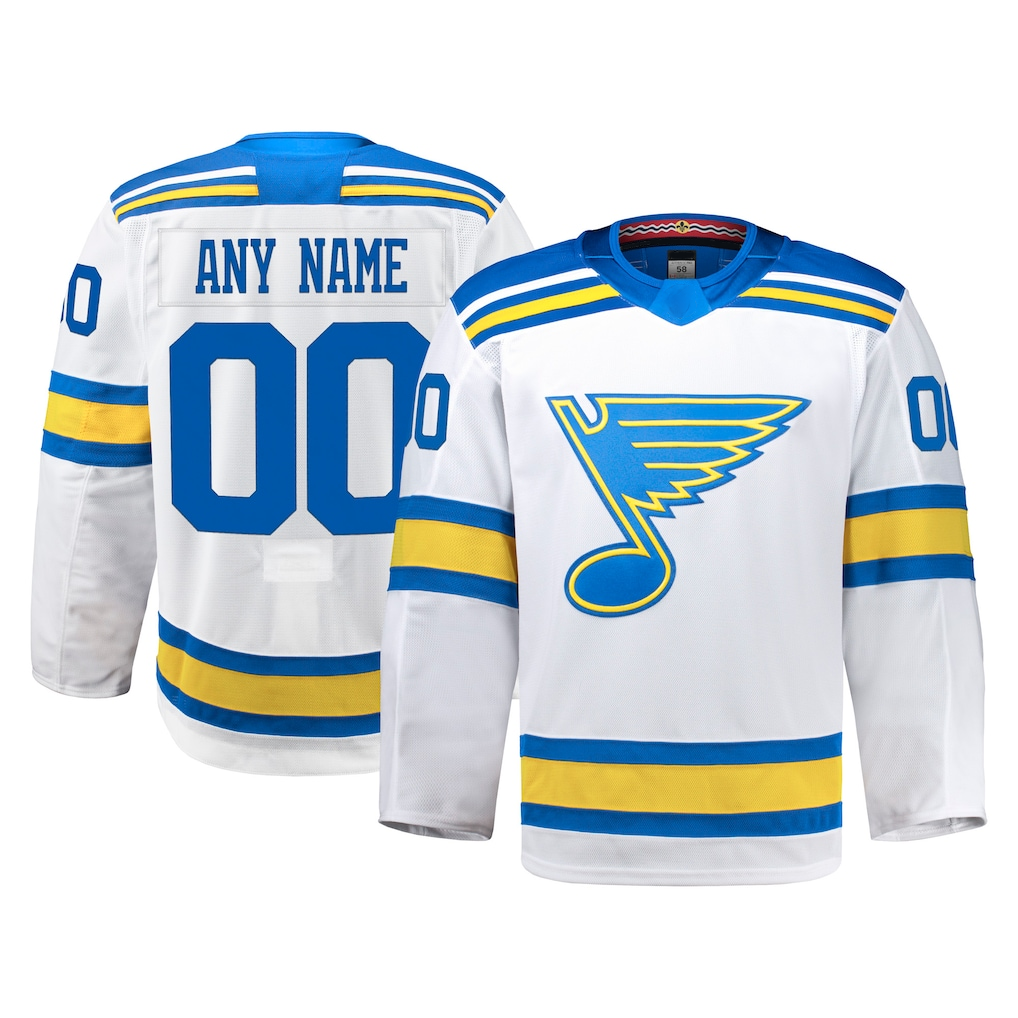 MyBoyd Custom SL.Blues White Away Authentic Pro Jerseys