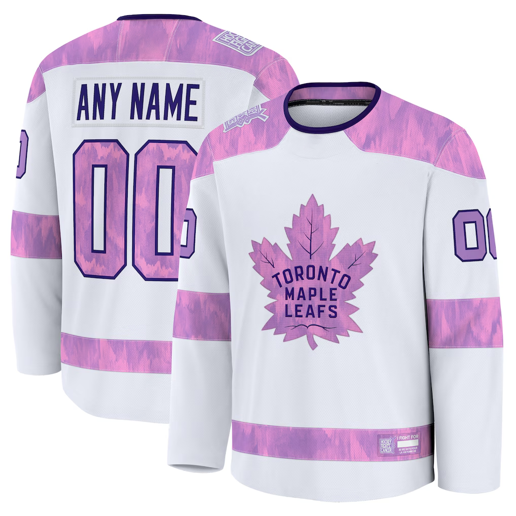MyBoyd Custom TM.Leafs White 2024 Hockey Fights Cancer Practice Jerseys