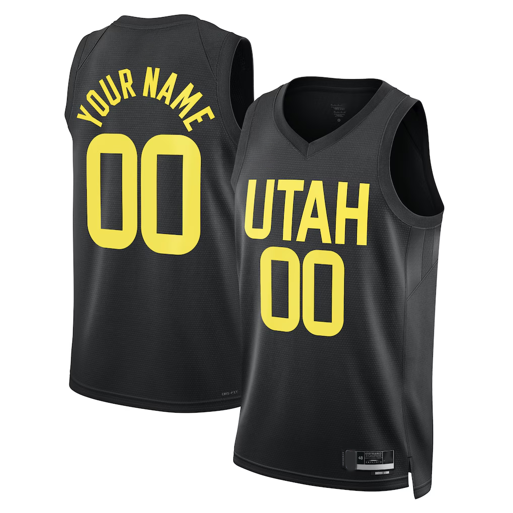 MyBoyd Custom U.Jazz Black 202223 Swingman Stitched Jerseys- Statement Edition