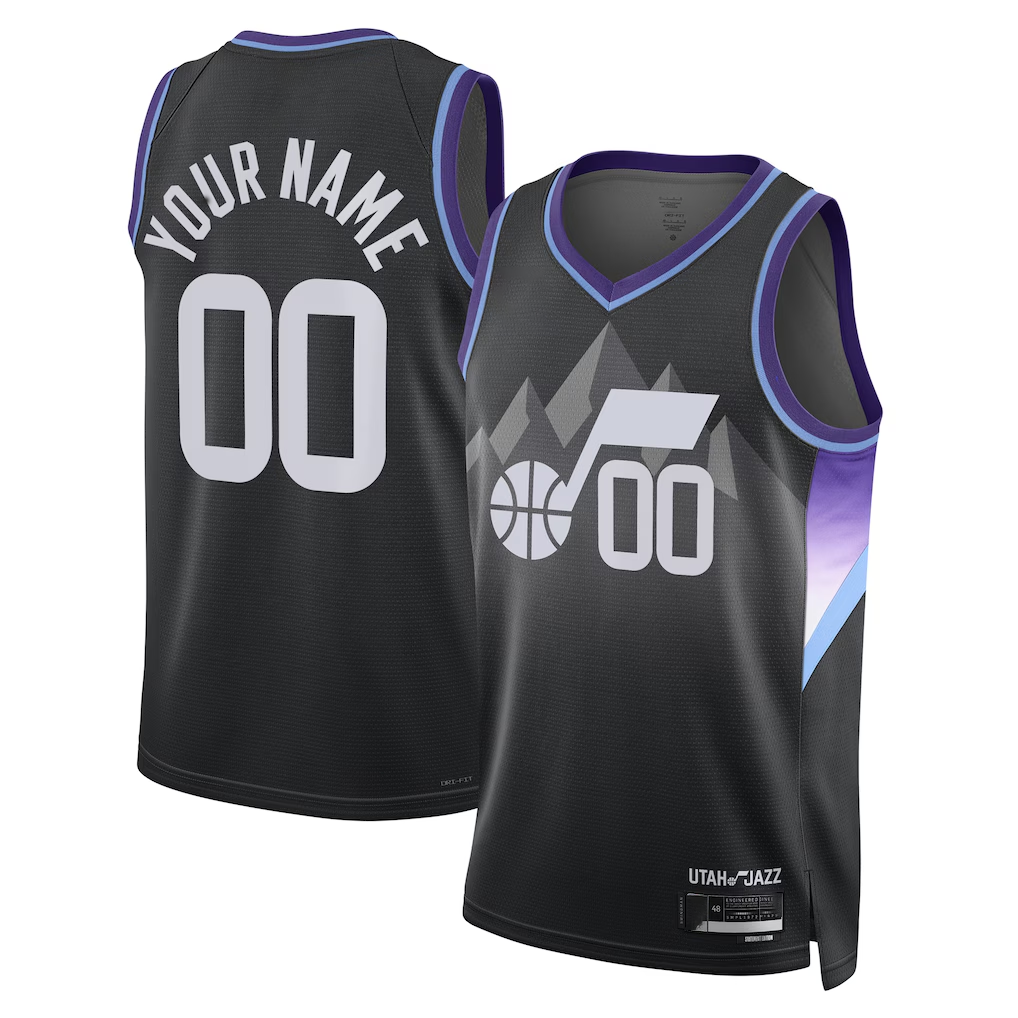 MyBoyd Custom U.Jazz Black 2025 Swingman Stitched Jerseys - Statement Edition