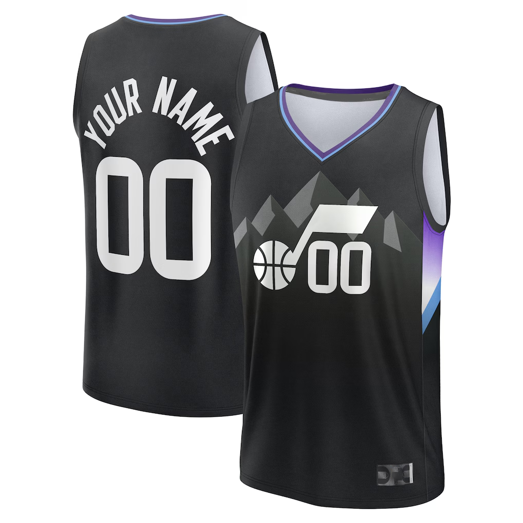 MyBoyd Custom U.Jazz Black Fast Break Stitched Jerseys - Statement Editio