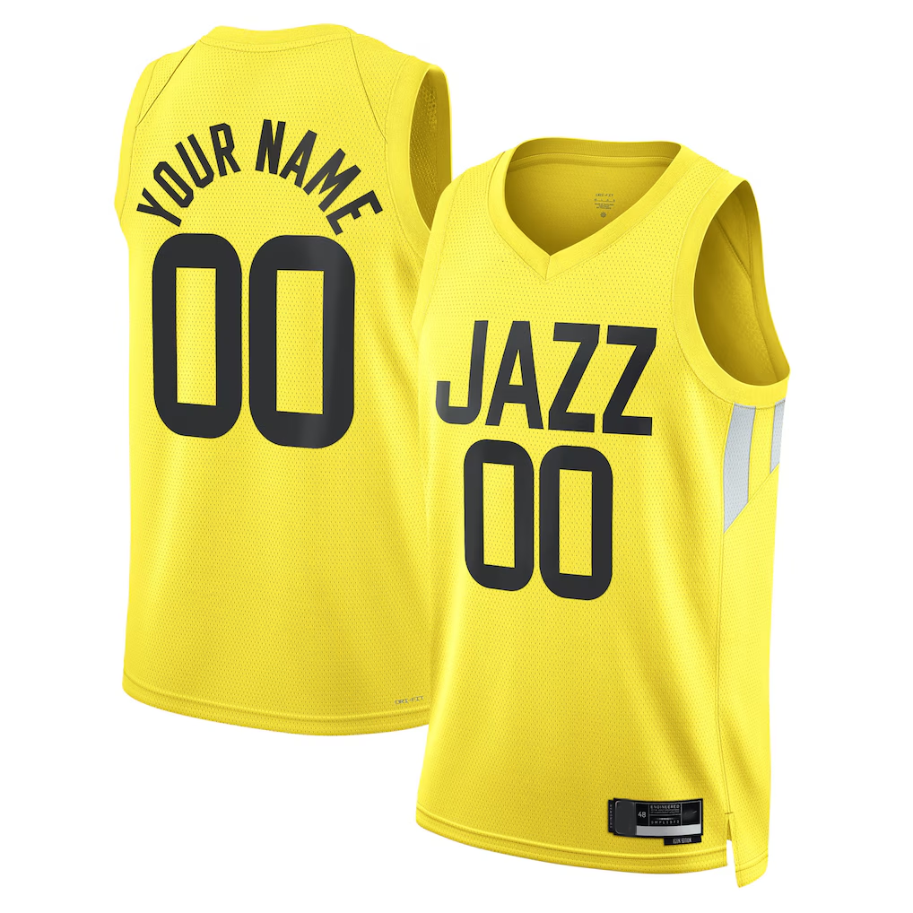 MyBoyd Custom U.Jazz Gold Swingman Stitched Jerseys - Icon Edition