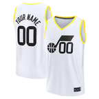 MyBoyd Custom U.Jazz White Fast Break Replica Stitched Jerseys - Association Edition -1