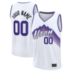 MyBoyd Custom U.Jazz White Fast Break Replica Stitched Jerseys - Association Edition