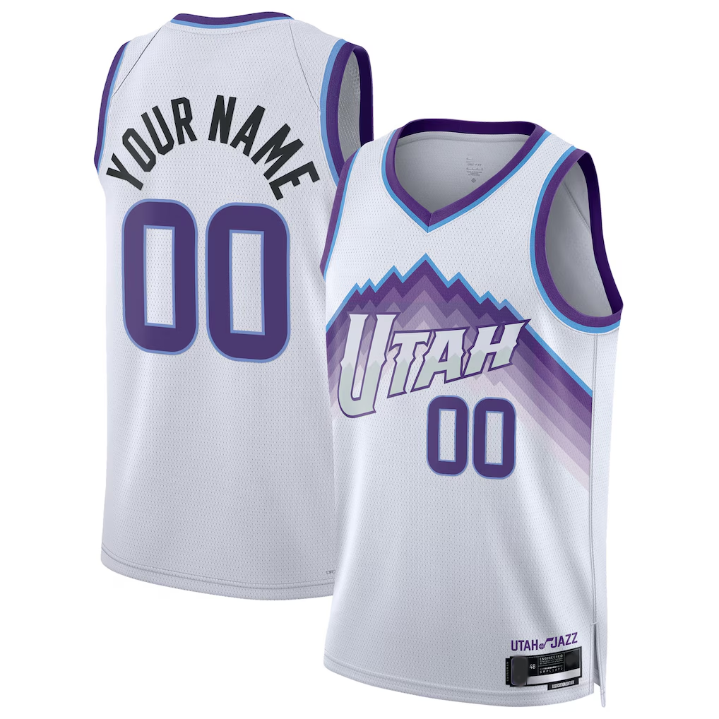 MyBoyd Custom U.Jazz White Swingman Stitched Jerseys - Association Edition