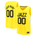 MyBoyd Custom U.Jazz Yellow Fast Break Replica Stitched Jerseys - Icon Edition