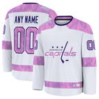MyBoyd Custom W.Capitals White 2024 Hockey Fights Cancer Practice Jerseys