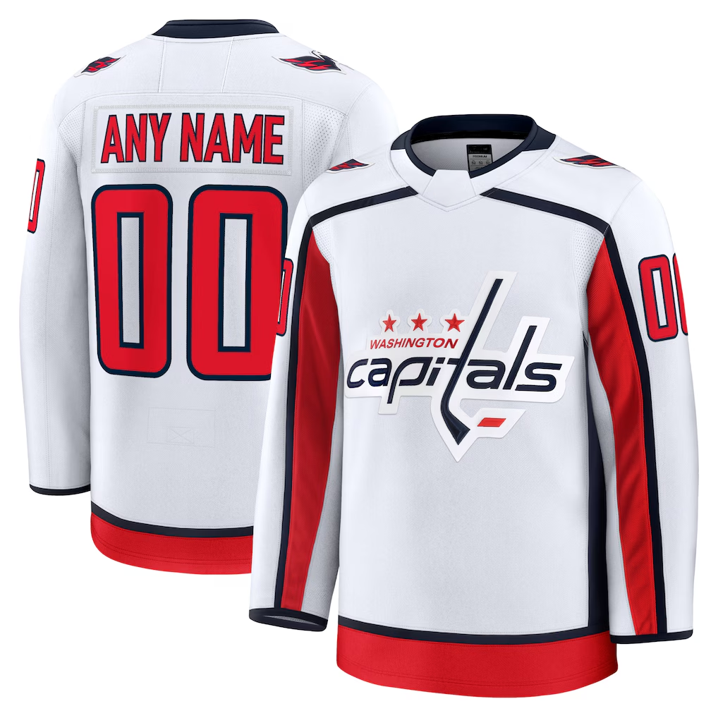 MyBoyd Custom W.Capitals White Away Premium Jerseys
