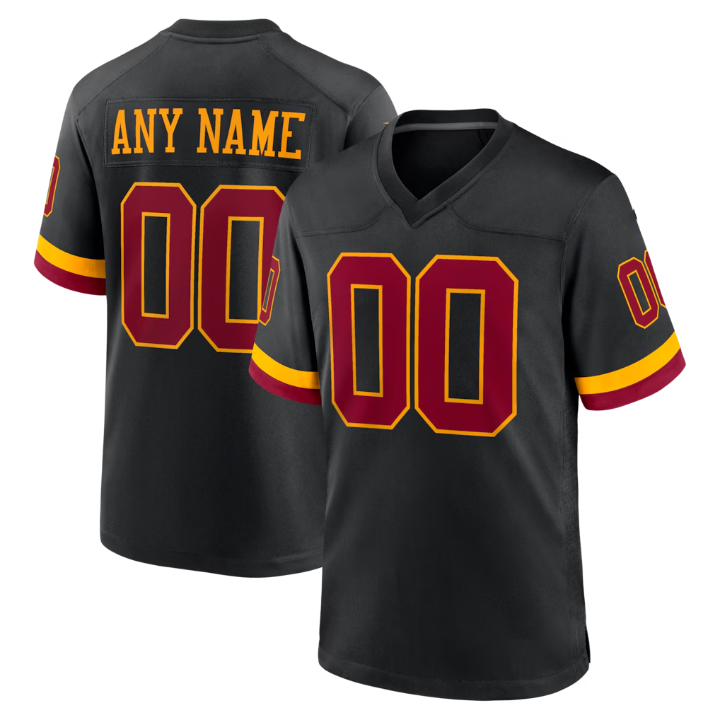 MyBoyd Custom W.Commanders Black Hail Raiser Alternate Game Stitched Jerseys