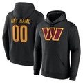 MyBoyd Custom W.Commanders Black Team Authentic Personalized Name & Number Hoodie Stitched Jerseys