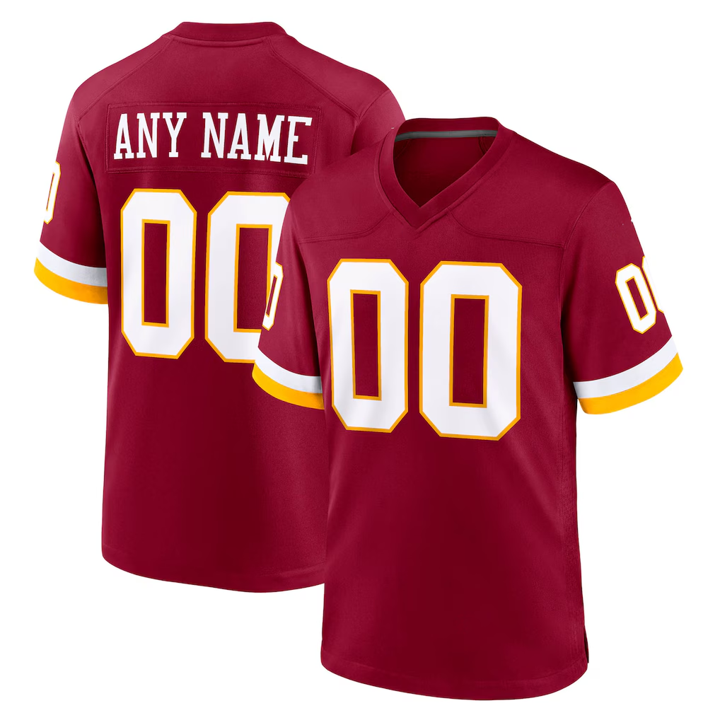 MyBoyd Custom W.Commanders Burgundy Game Stitched Jerseys