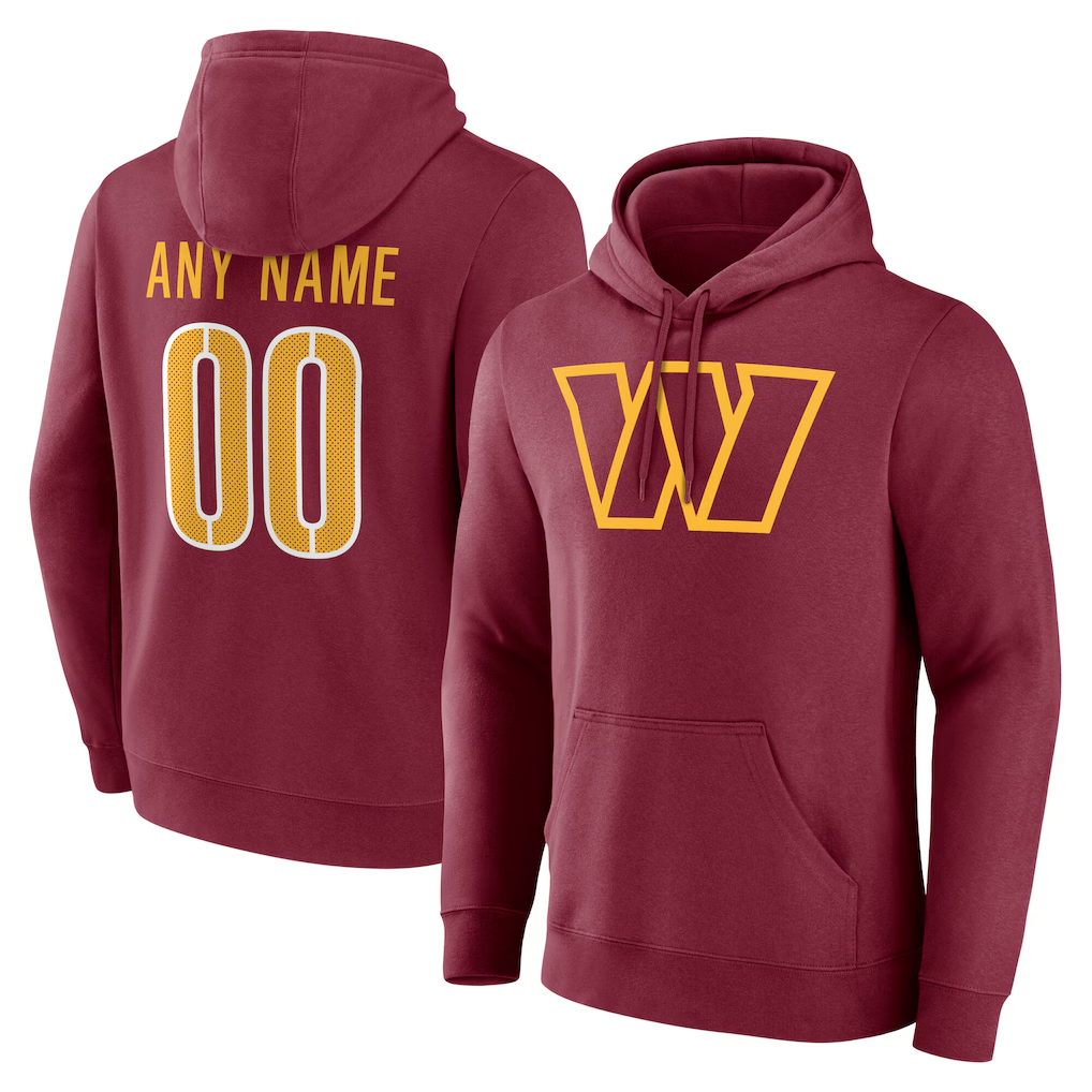 MyBoyd Custom W.Commanders Team Authentic Personalized Name & Number Hoodie Stitched Jerseys