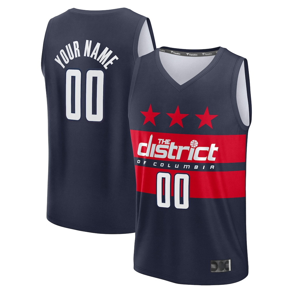 MyBoyd Custom W.Wizards Navy Fast Break Jerseys - Statement Edition