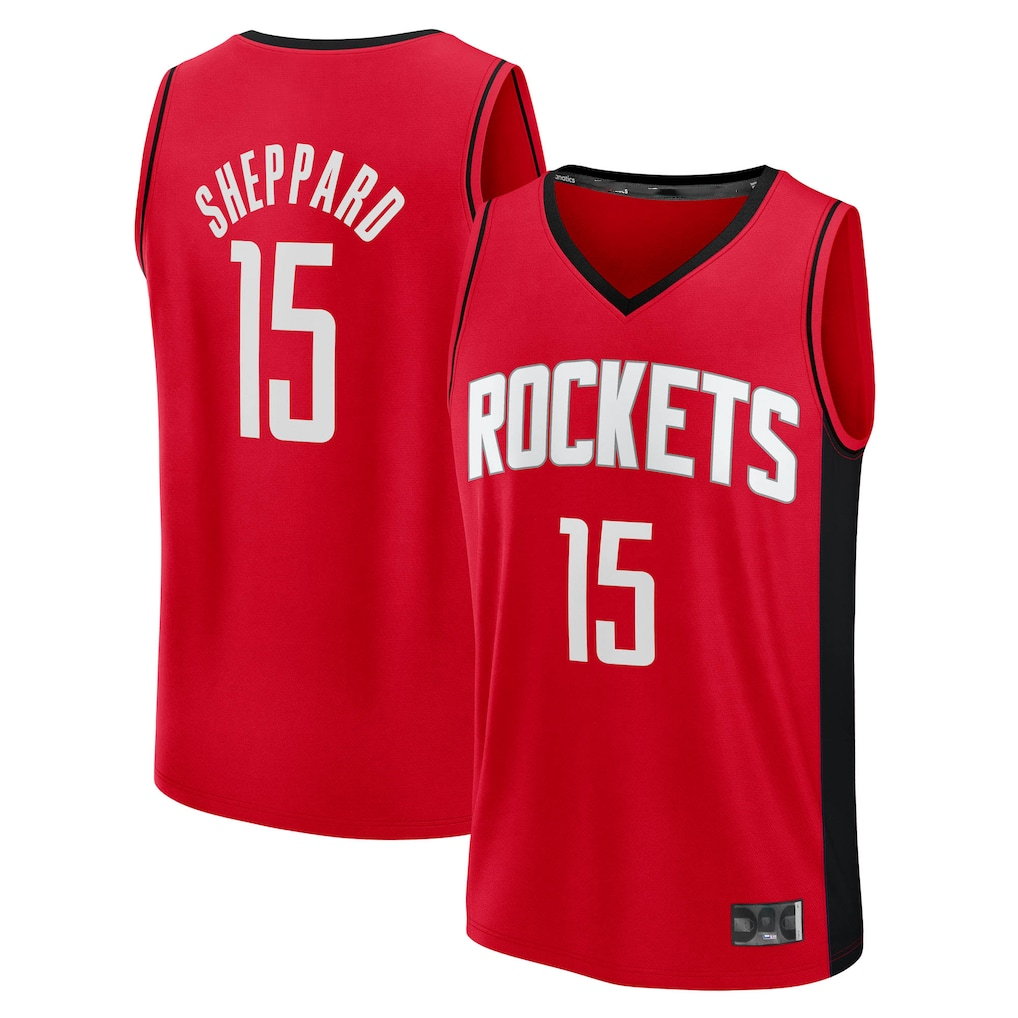 MyBoyd H.Rockets #15 Reed Sheppard Red Fast Break Replica Stitched Jerseys- Icon Edition