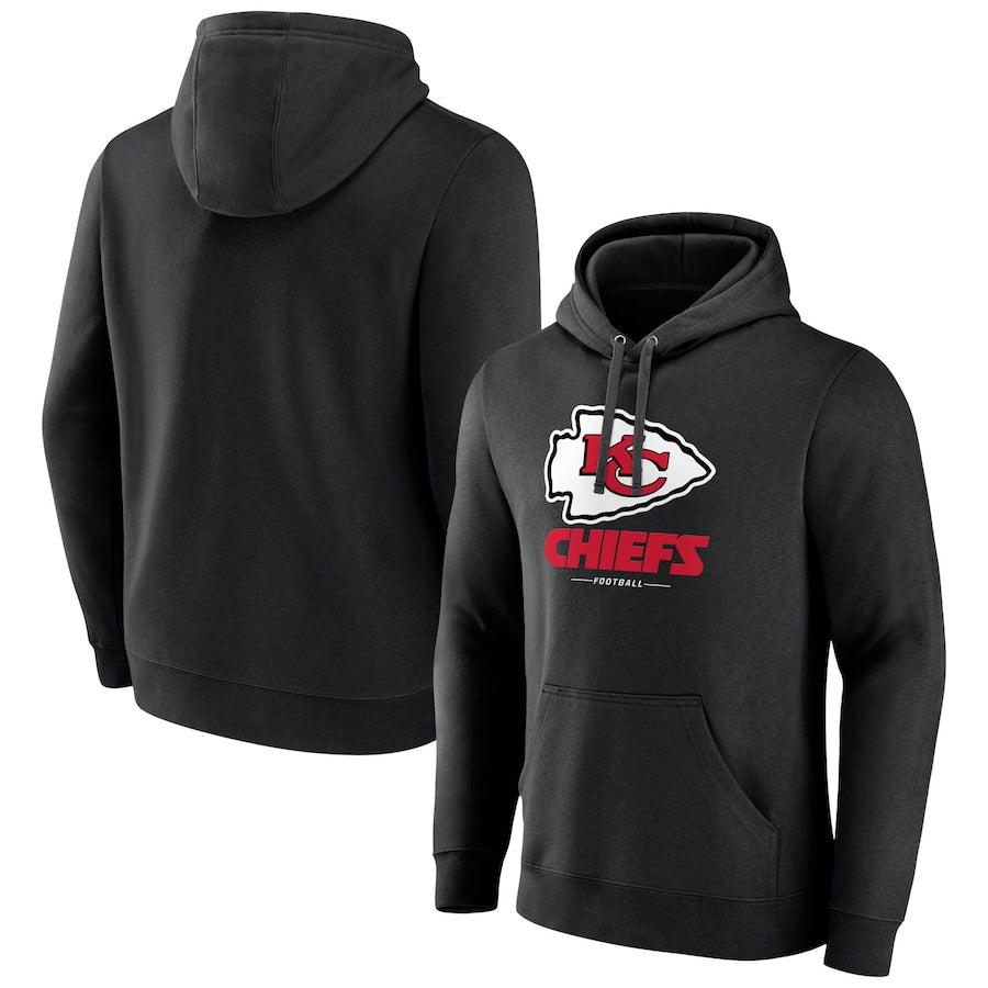 MyBoyd Custom KC.Chiefs Blank Player Black Pullover Hoodie Stitched Jerseys