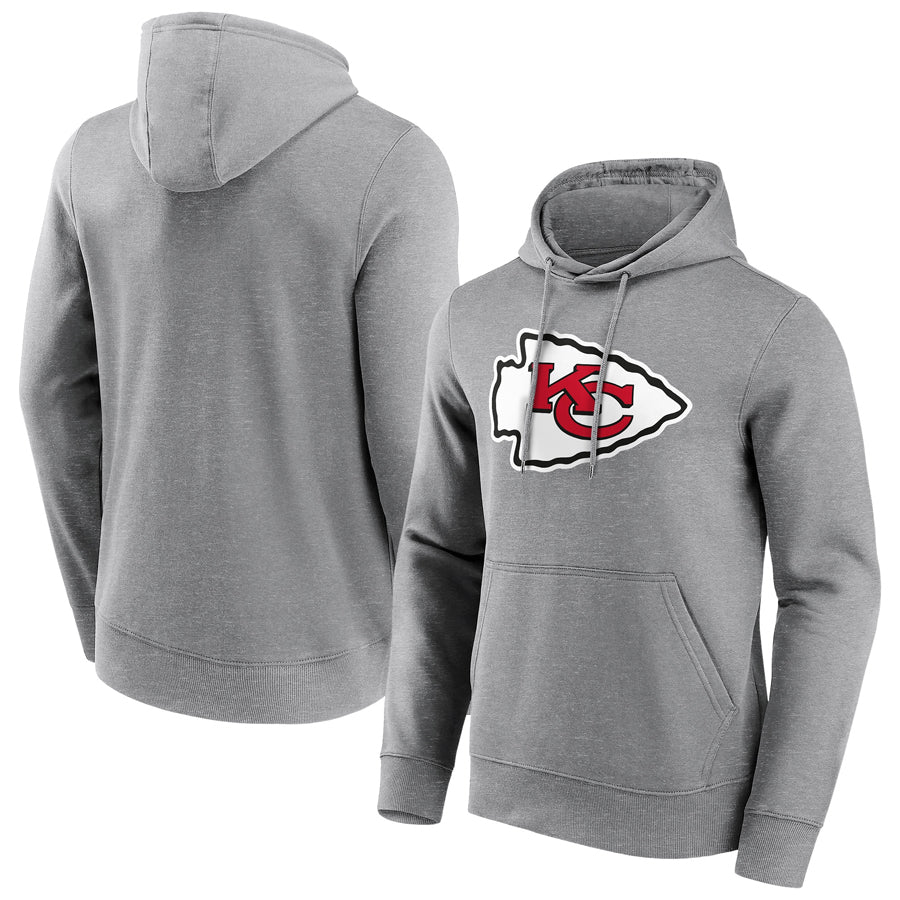 MyBoyd Custom KC.Chiefs Blank Player Gray Pullover Hoodie Stitched Jerseys