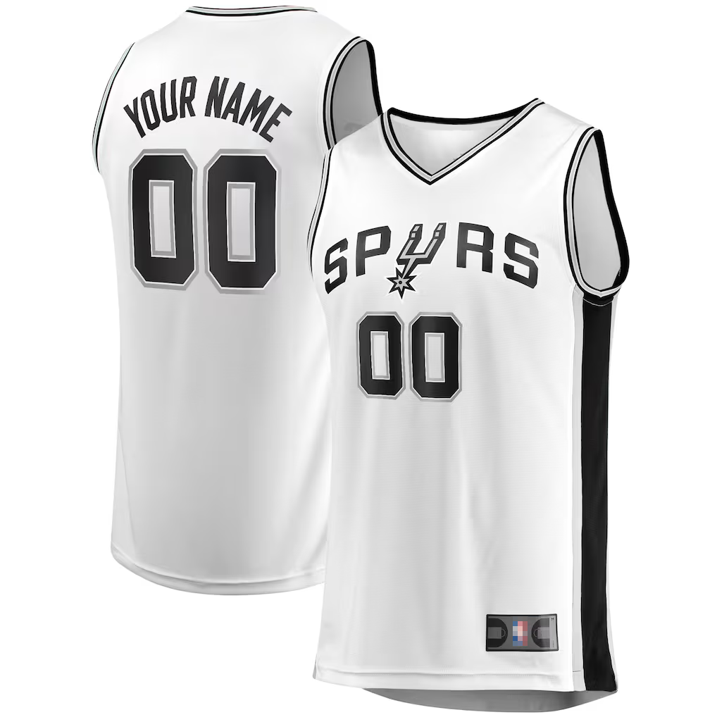 MyBoyd Custom SA.Spurs White Fast Break Replica Stitched Jerseys- Association Edition