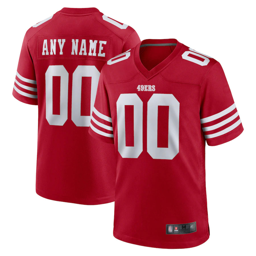 MyBoyd Custom SF.49ers Game Home Scarlet Stitched Jerseys