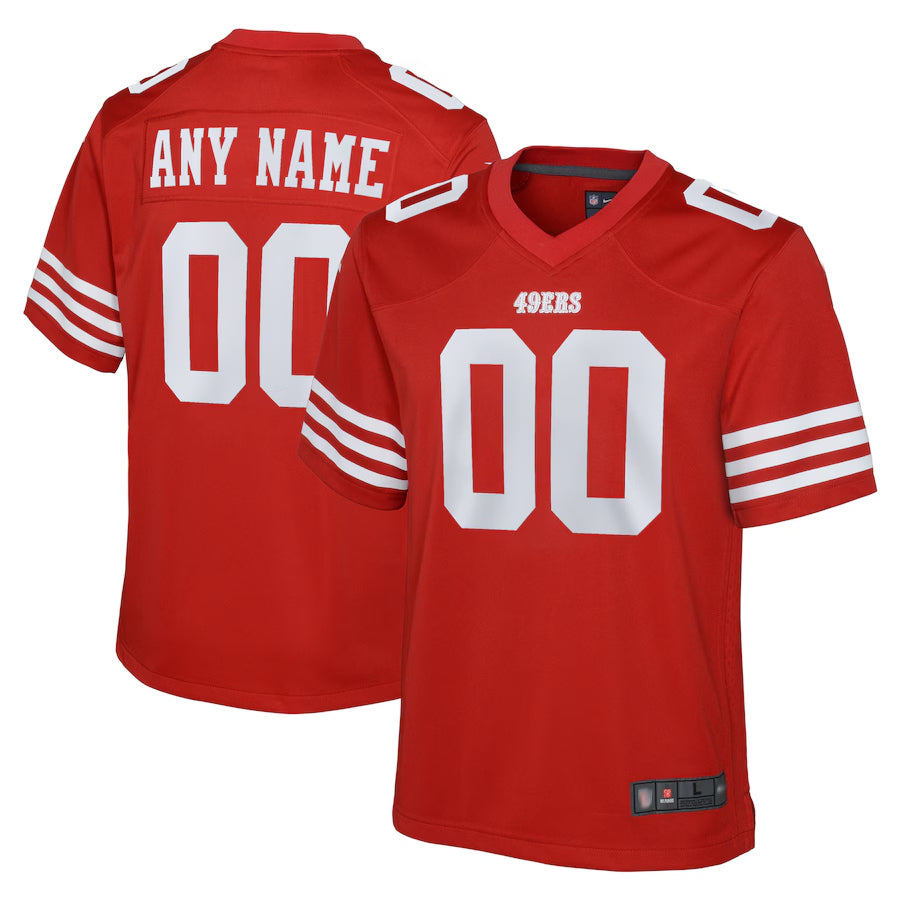 MyBoyd Custom SF.49ers Red Game Team Colour Stitched Jerseys